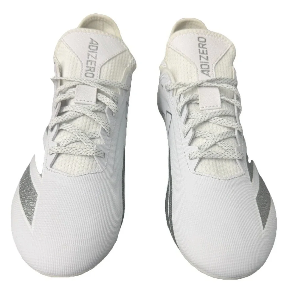 Adidas Men's Adizero White Silver Electric.1 Football Soccer Cleats Size 11 New